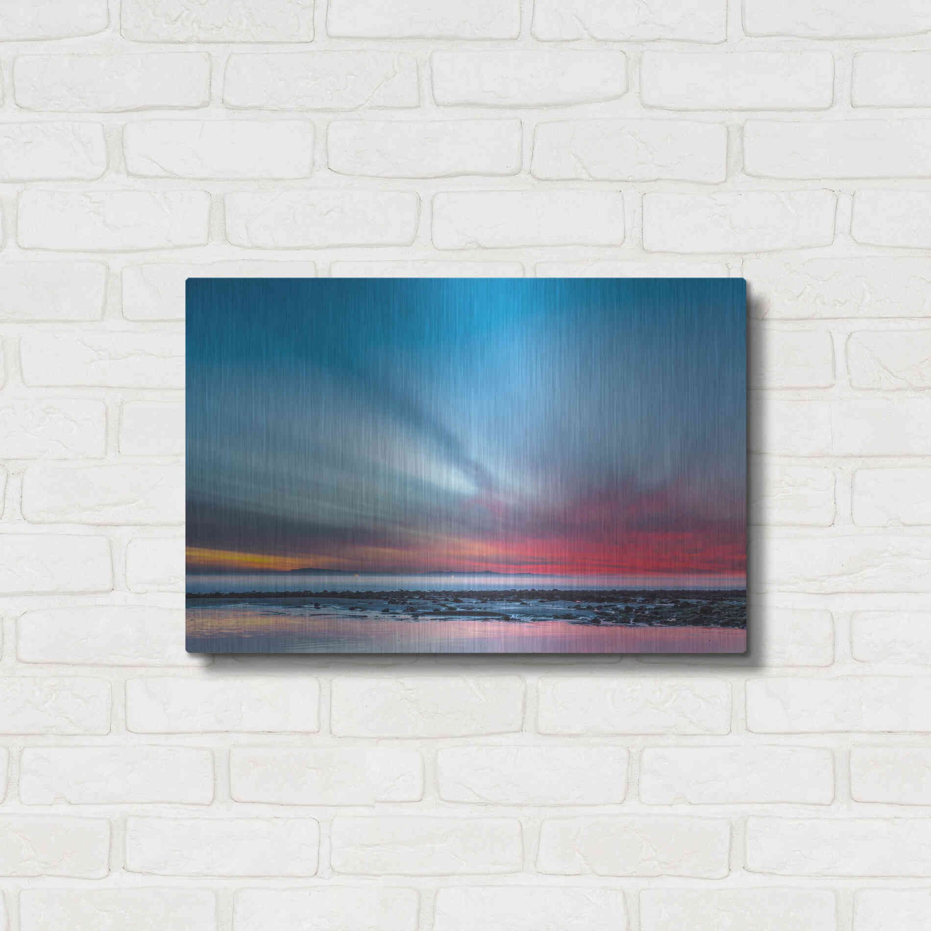 Luxe Metal Art 'Last Light' by Chris Moyer, Metal Wall Art,24x16