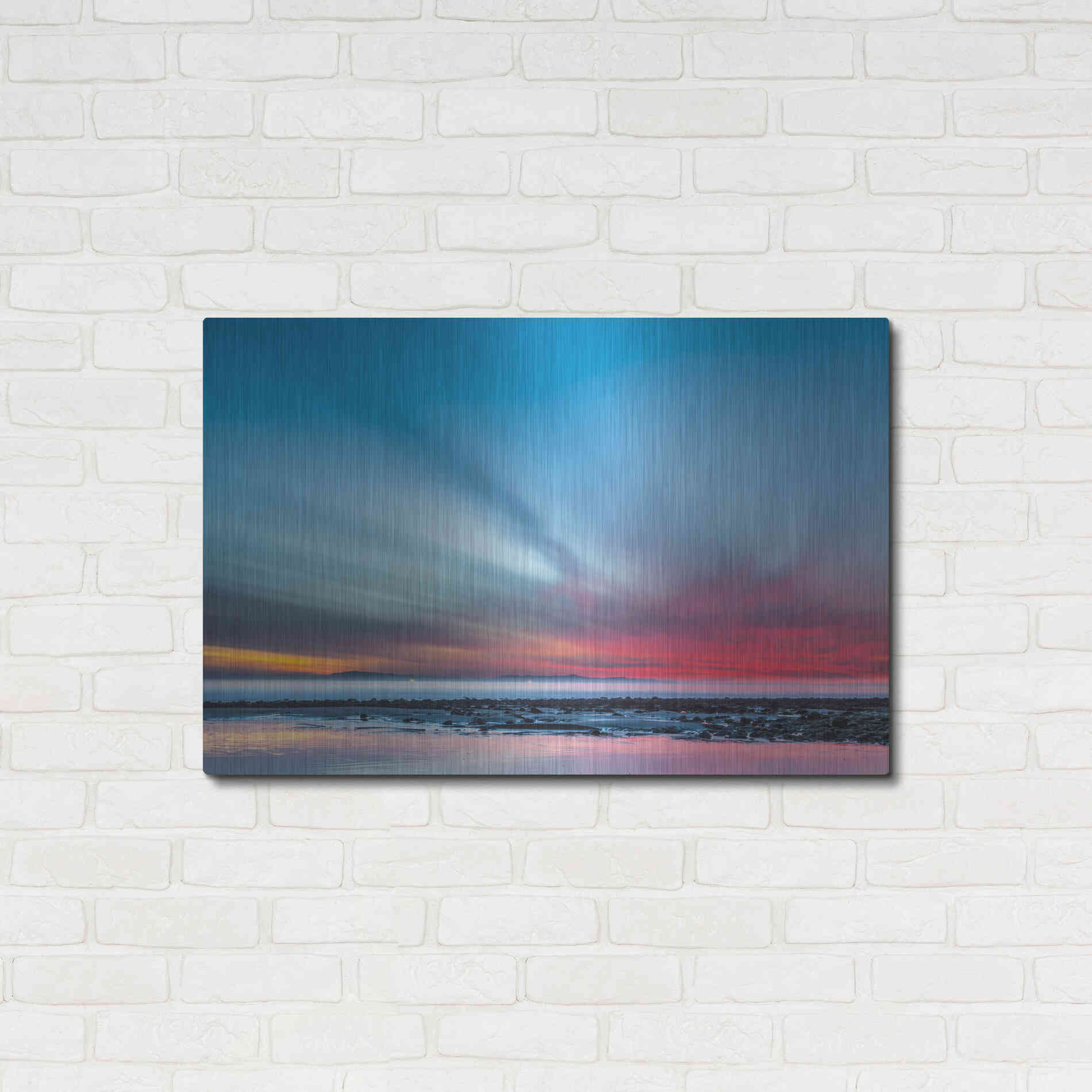 Luxe Metal Art 'Last Light' by Chris Moyer, Metal Wall Art,36x24
