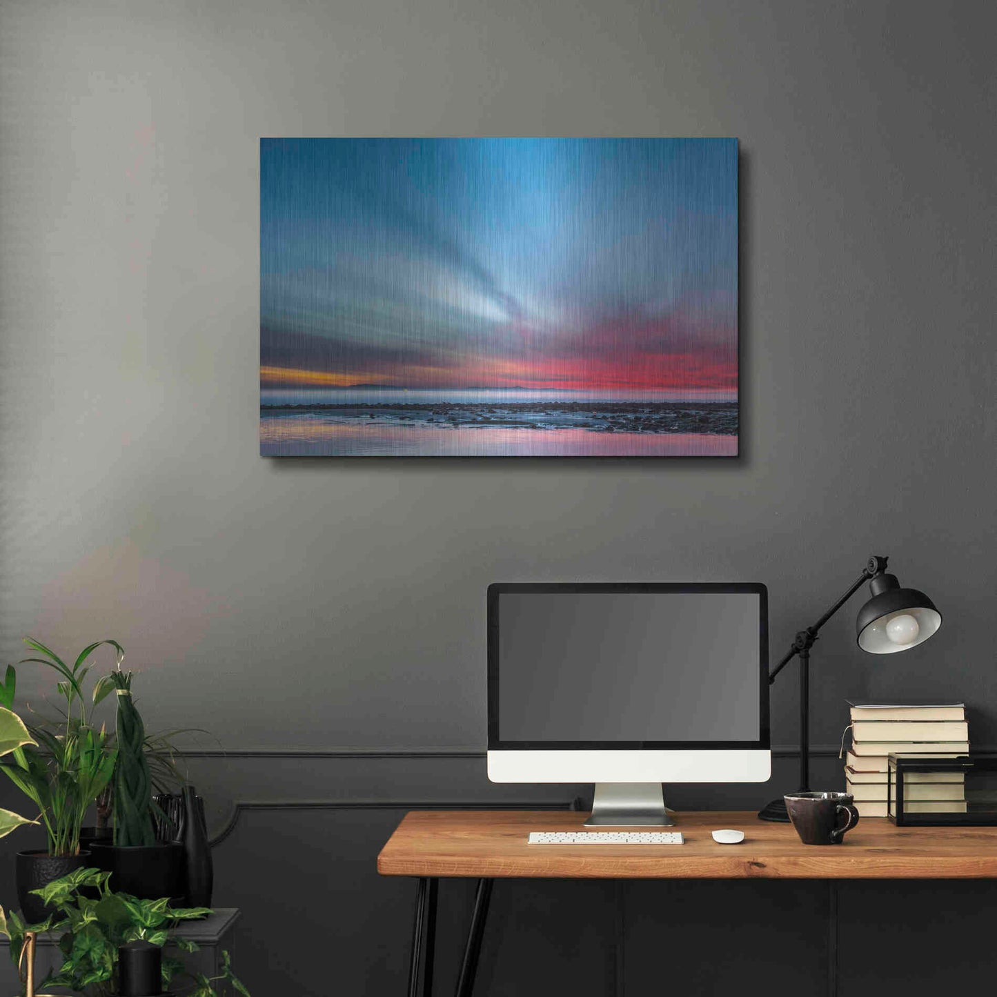 Luxe Metal Art 'Last Light' by Chris Moyer, Metal Wall Art,36x24