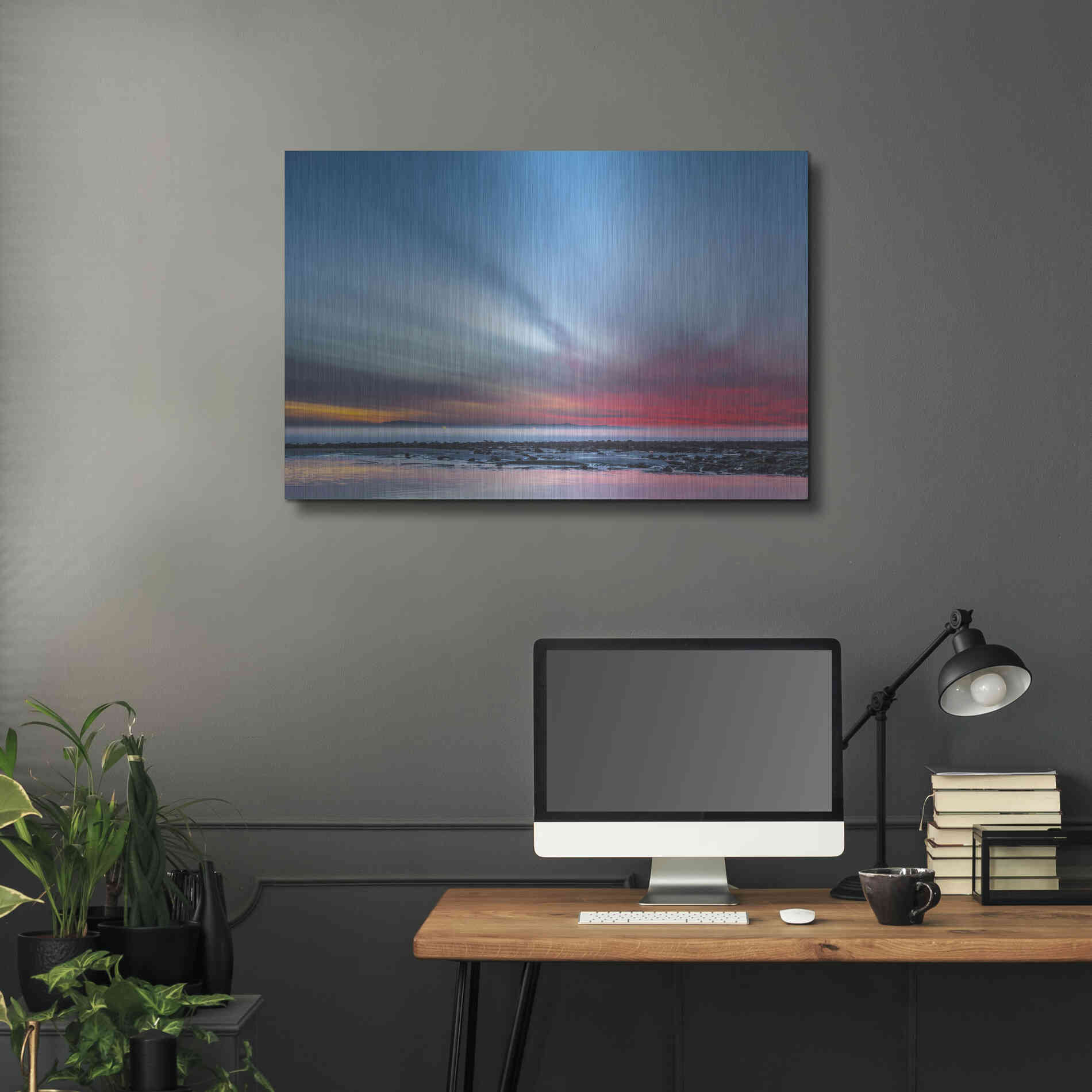 Luxe Metal Art 'Last Light' by Chris Moyer, Metal Wall Art,36x24