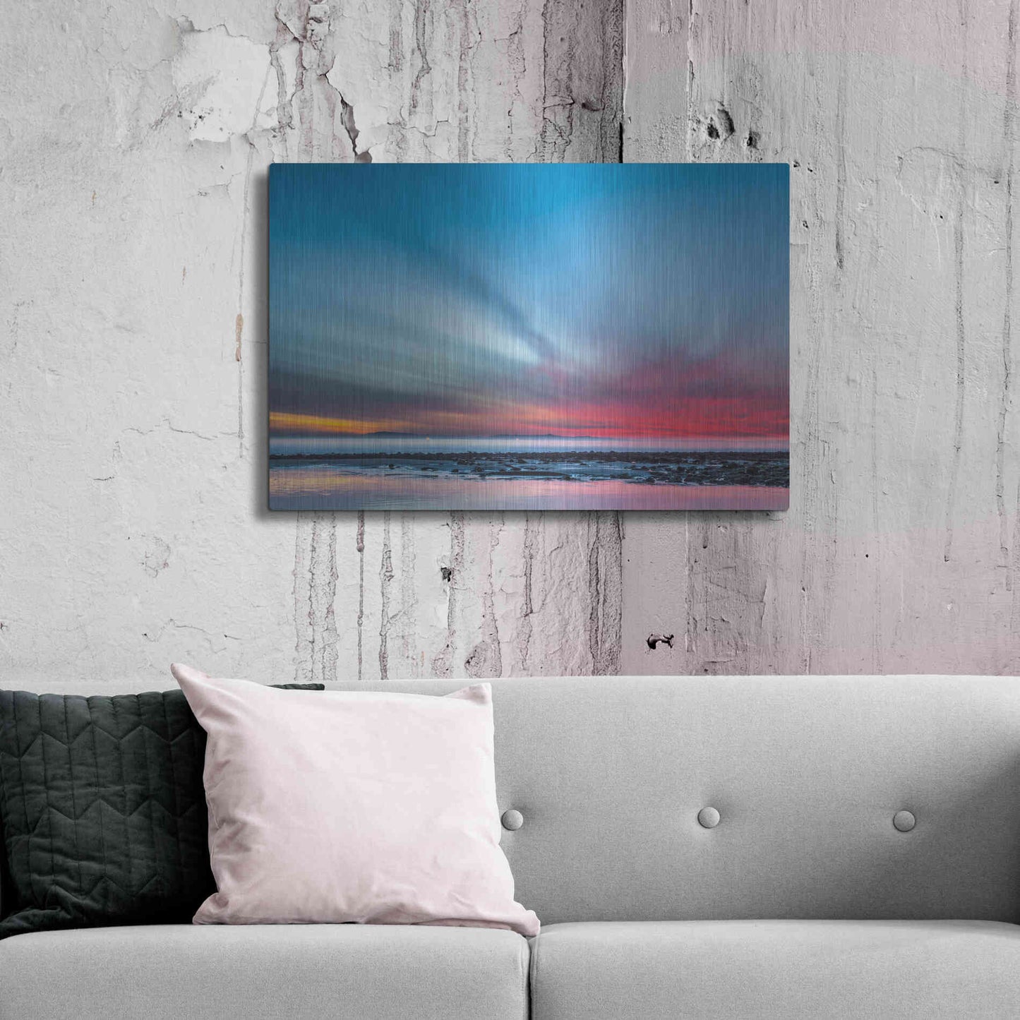 Luxe Metal Art 'Last Light' by Chris Moyer, Metal Wall Art,36x24