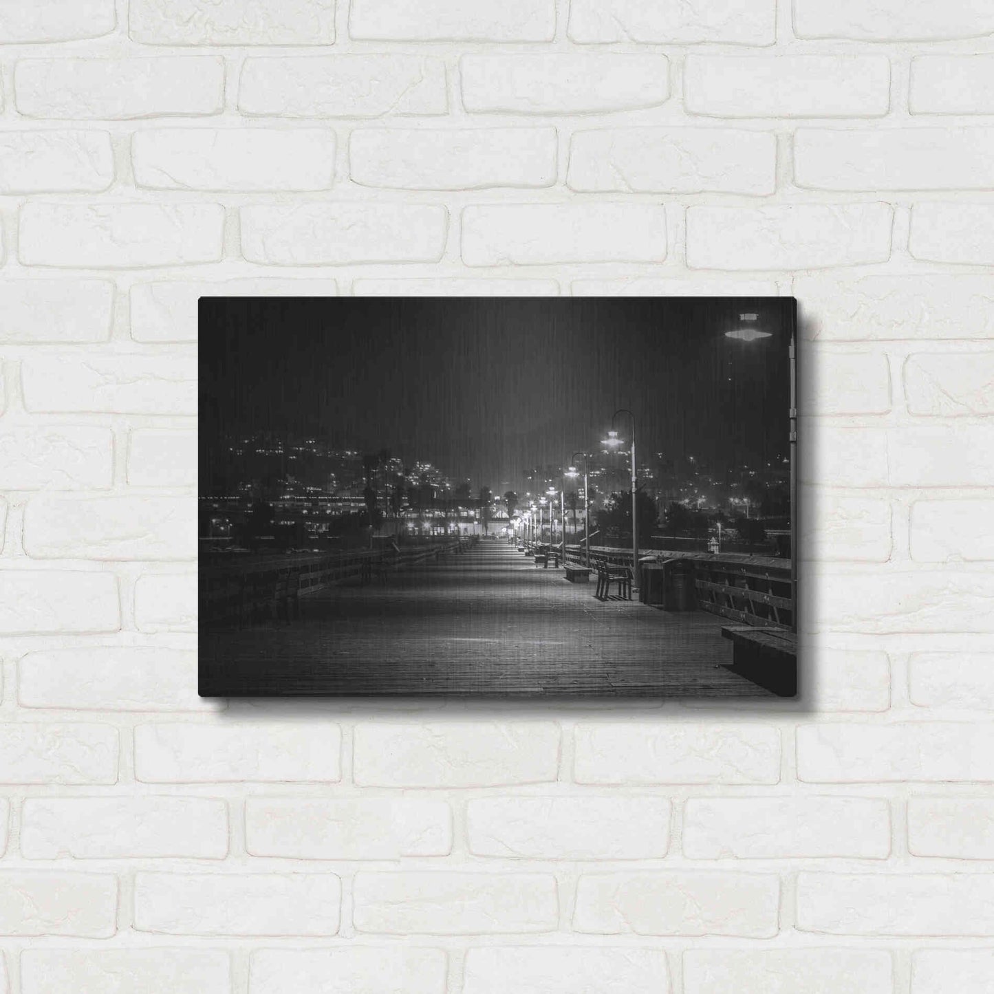 Luxe Metal Art 'Lonely Pier' by Chris Moyer, Metal Wall Art,24x16