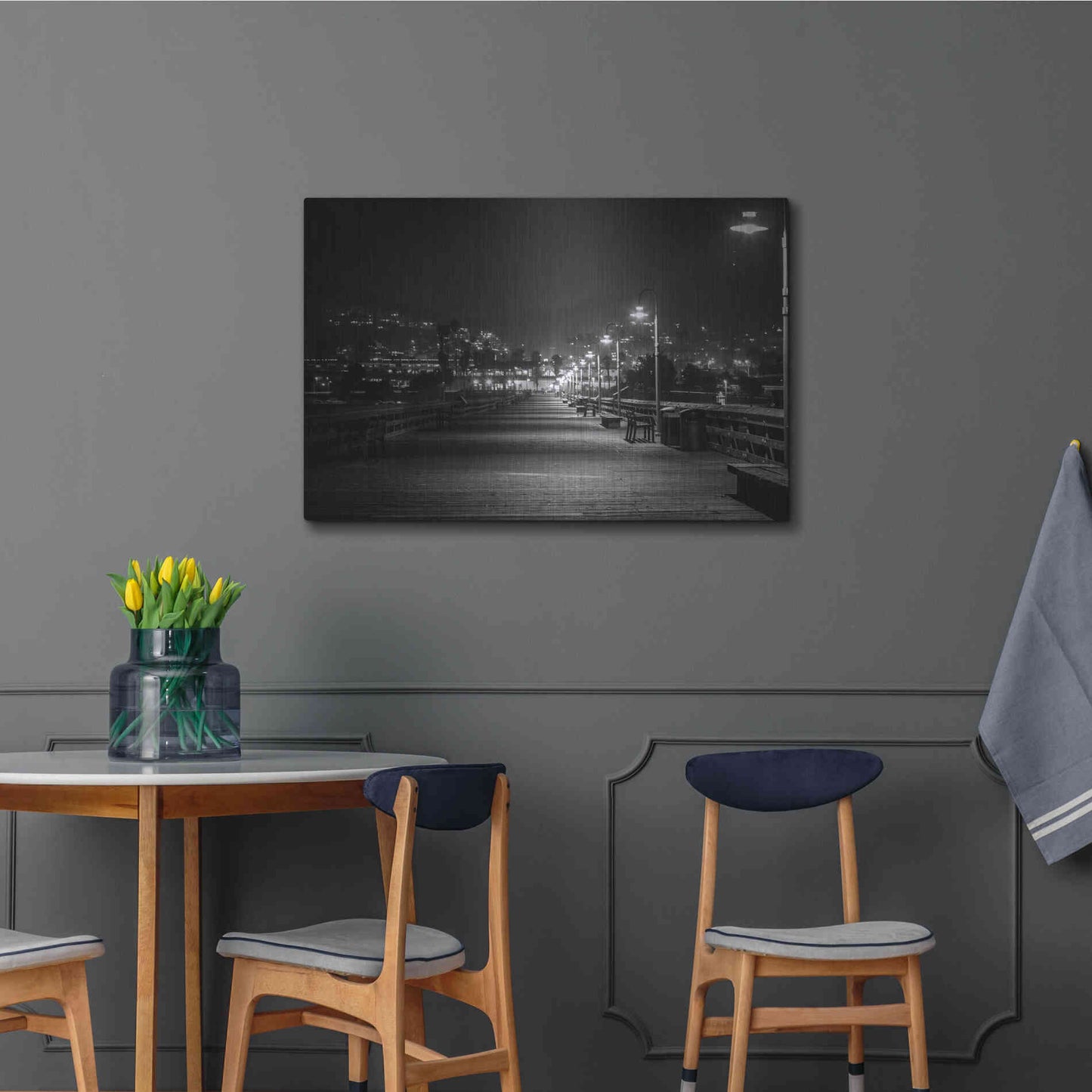 Luxe Metal Art 'Lonely Pier' by Chris Moyer, Metal Wall Art,36x24