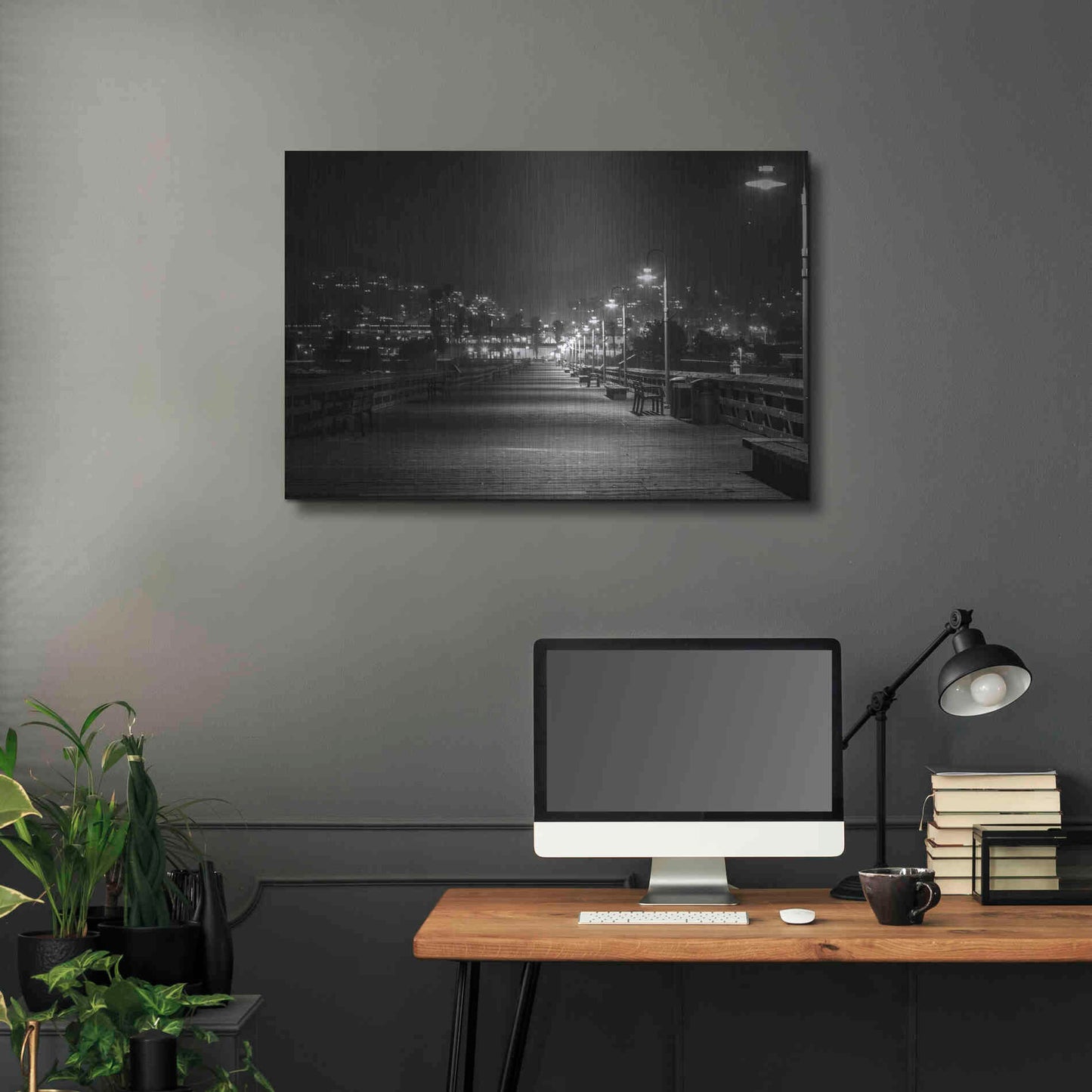 Luxe Metal Art 'Lonely Pier' by Chris Moyer, Metal Wall Art,36x24