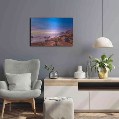 Luxe Metal Art 'Low Shoals View' by Chris Moyer, Metal Wall Art,24x16