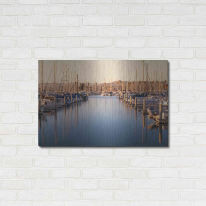 Luxe Metal Art 'Marina Dusk' by Chris Moyer, Metal Wall Art,36x24