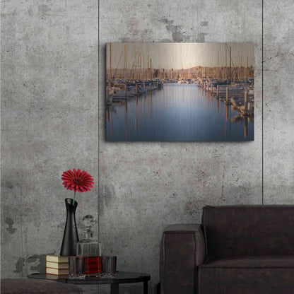 Luxe Metal Art 'Marina Dusk' by Chris Moyer, Metal Wall Art,36x24