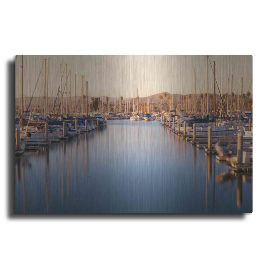 Luxe Metal Art 'Marina Dusk' by Chris Moyer, Metal Wall Art