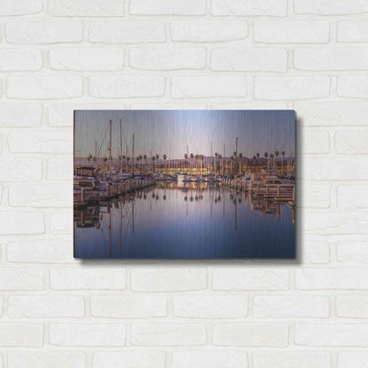 Luxe Metal Art 'Marina Reflected' by Chris Moyer, Metal Wall Art,24x16