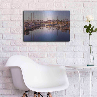 Luxe Metal Art 'Marina Reflected' by Chris Moyer, Metal Wall Art,24x16