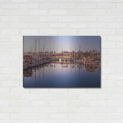 Luxe Metal Art 'Marina Reflected' by Chris Moyer, Metal Wall Art,36x24