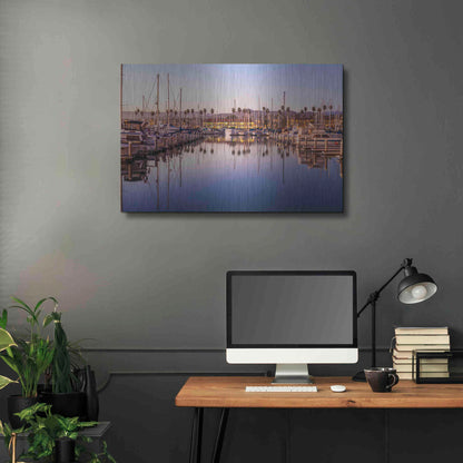 Luxe Metal Art 'Marina Reflected' by Chris Moyer, Metal Wall Art,36x24