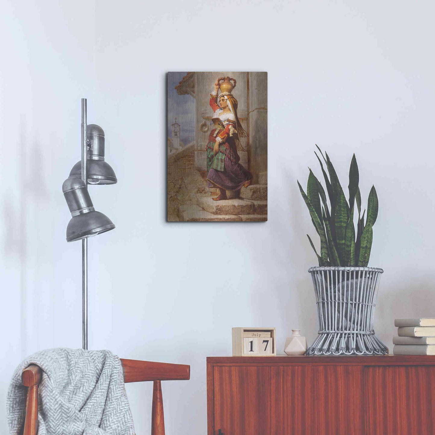 Luxe Metal Art 'A Roman Water Carrier' by Carl Haag, Metal Wall Art,16x24