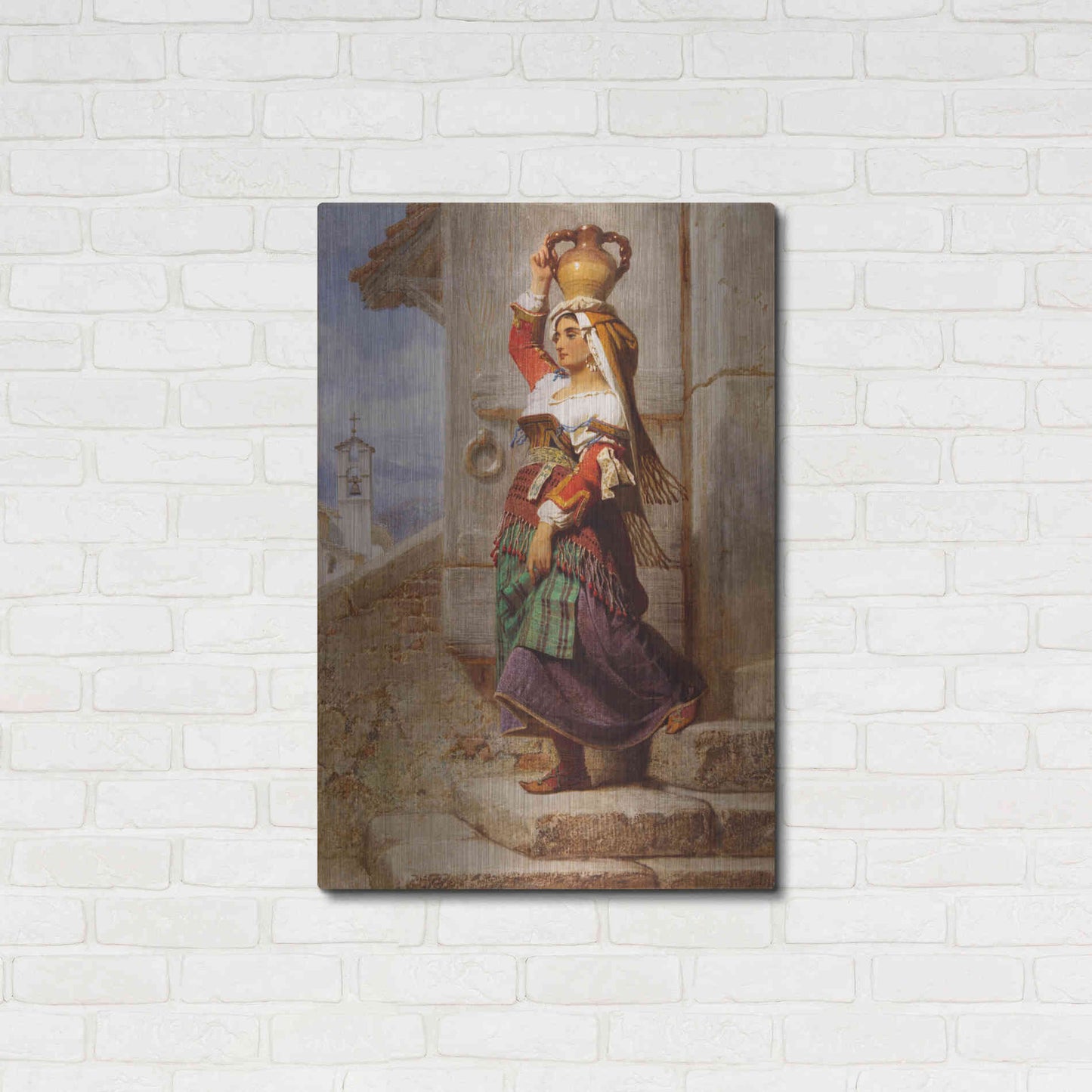 Luxe Metal Art 'A Roman Water Carrier' by Carl Haag, Metal Wall Art,24x36