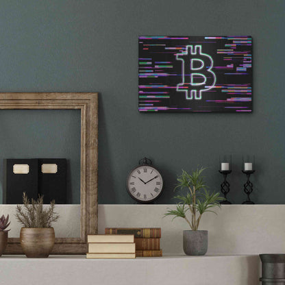 Luxe Metal Art 'Bitcoin Life' Metal Wall Art,16x12