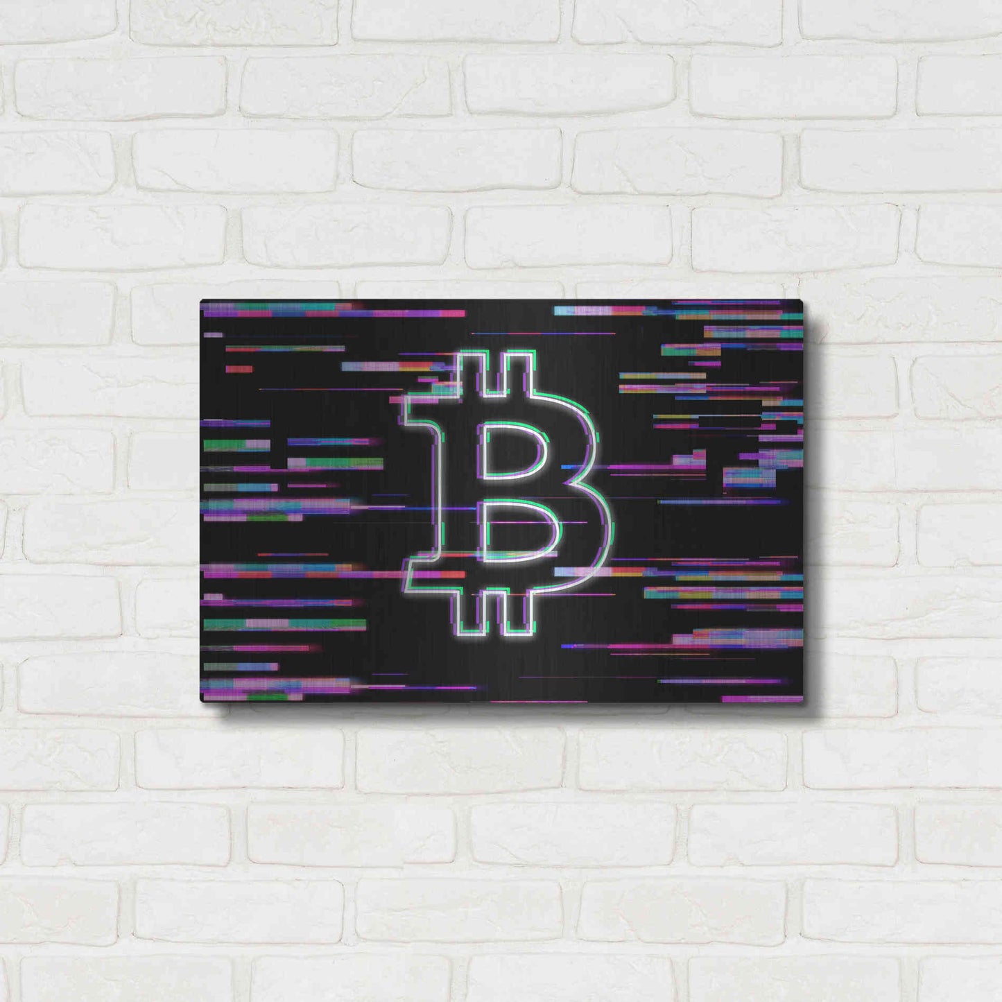 Luxe Metal Art 'Bitcoin Life' Metal Wall Art,24x16