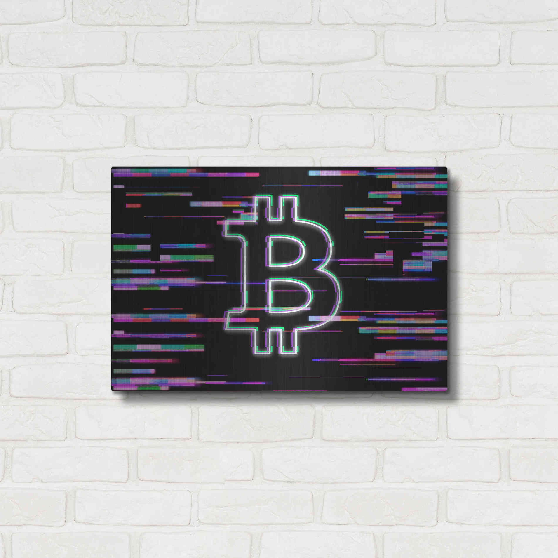 Luxe Metal Art 'Bitcoin Life' Metal Wall Art,24x16