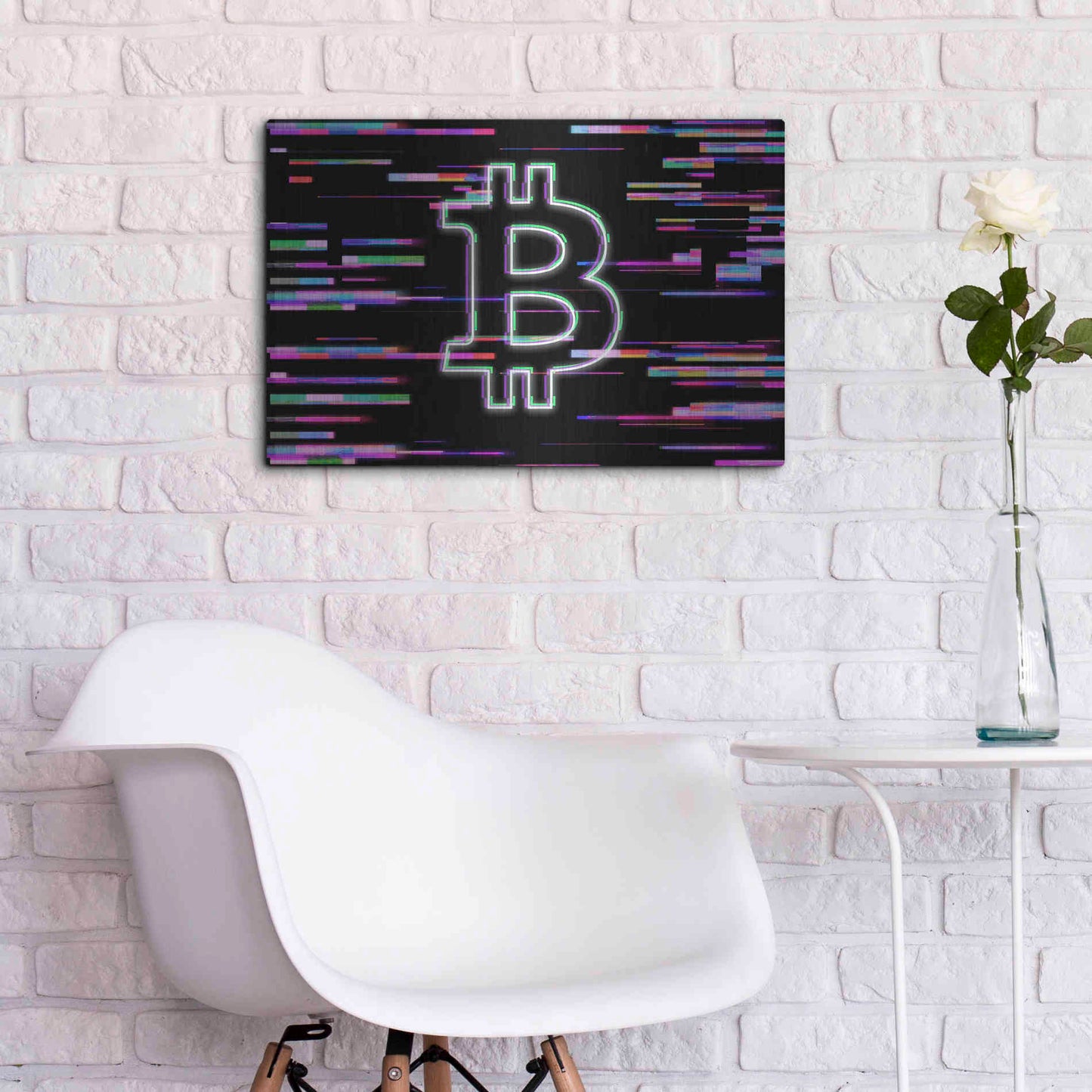 Luxe Metal Art 'Bitcoin Life' Metal Wall Art,24x16