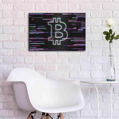 Luxe Metal Art 'Bitcoin Life' Metal Wall Art,24x16