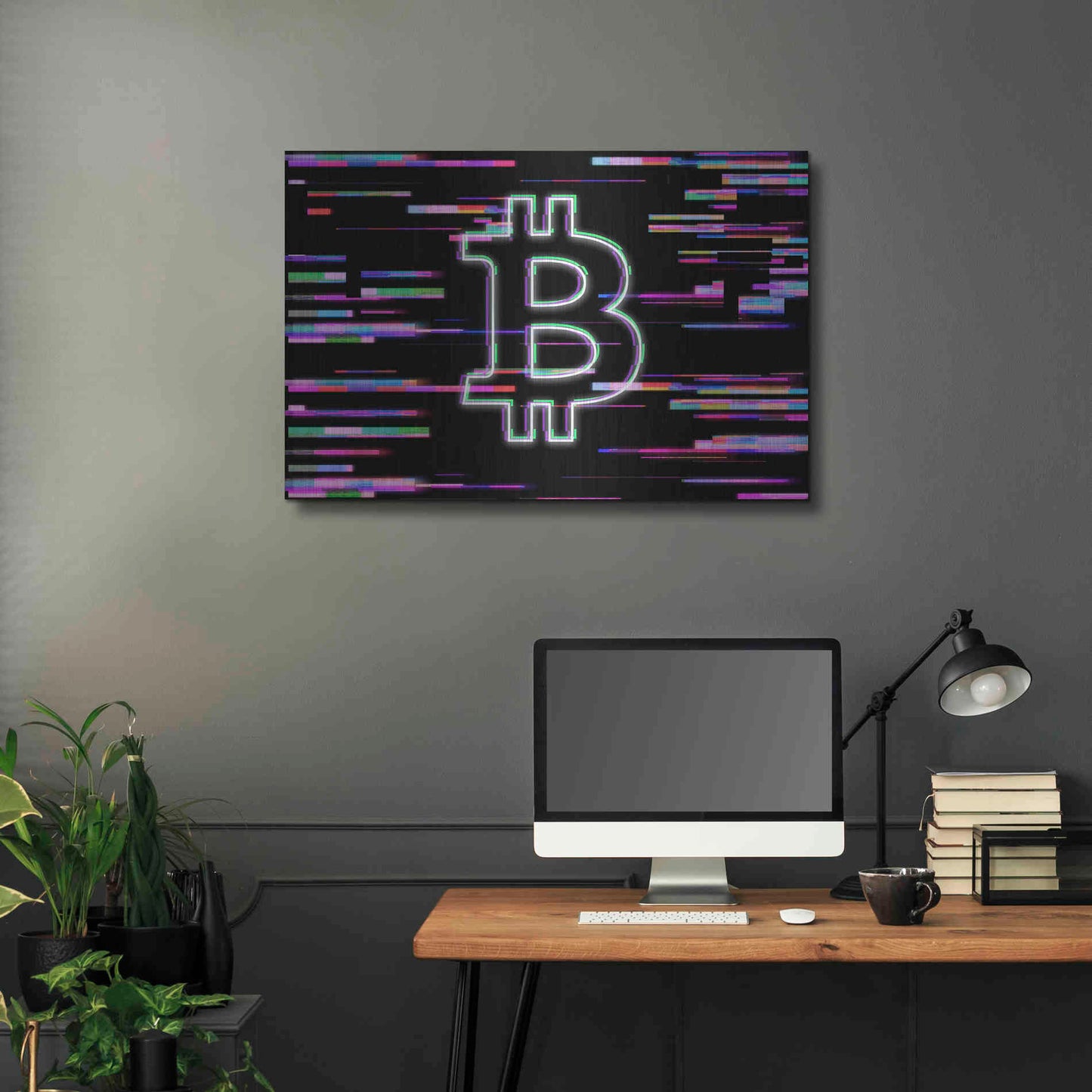 Luxe Metal Art 'Bitcoin Life' Metal Wall Art,36x24