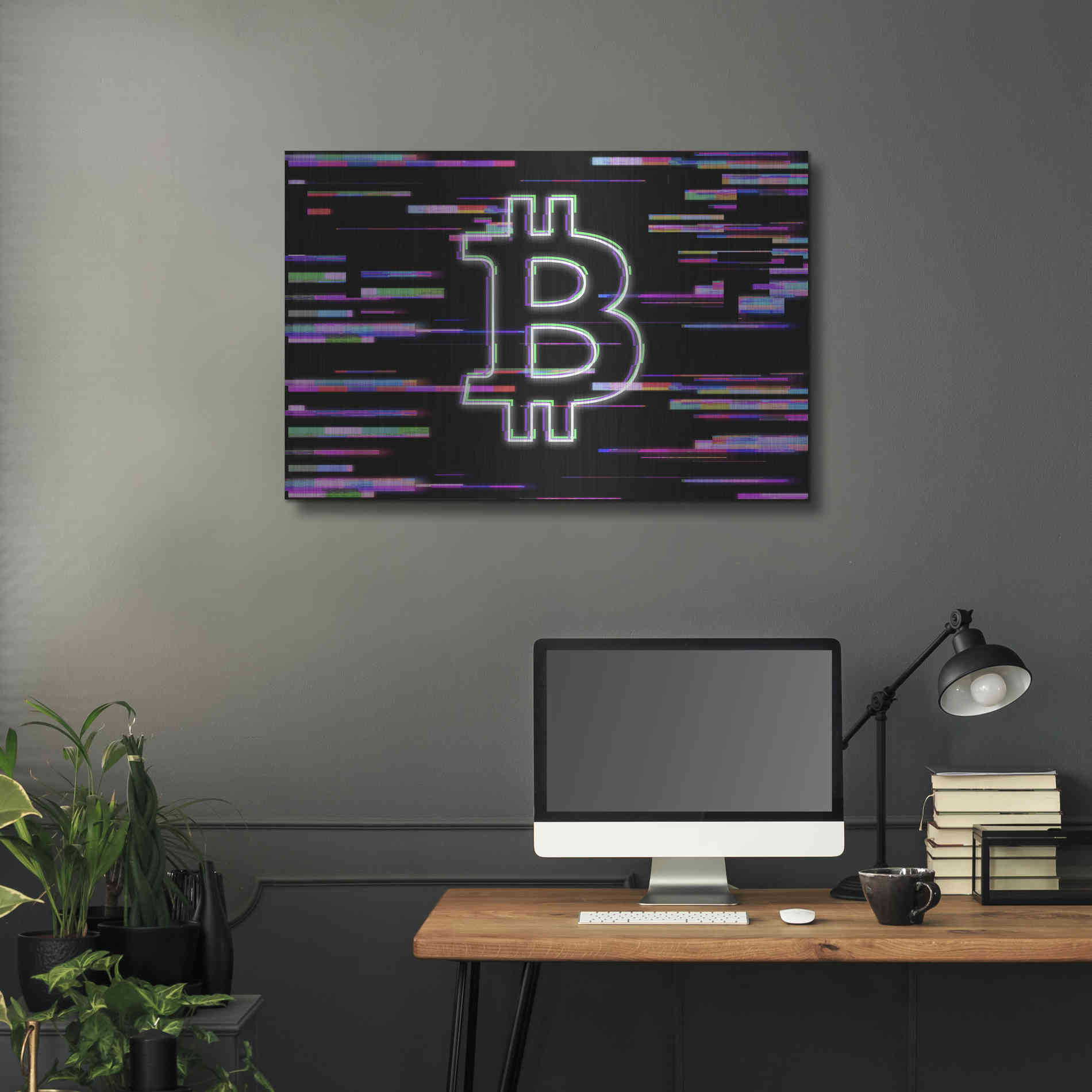 Luxe Metal Art 'Bitcoin Life' Metal Wall Art,36x24