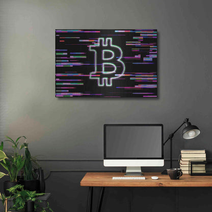 Luxe Metal Art 'Bitcoin Life' Metal Wall Art,36x24