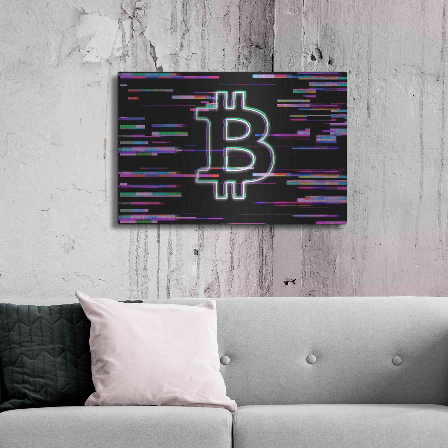 Luxe Metal Art 'Bitcoin Life' Metal Wall Art,36x24