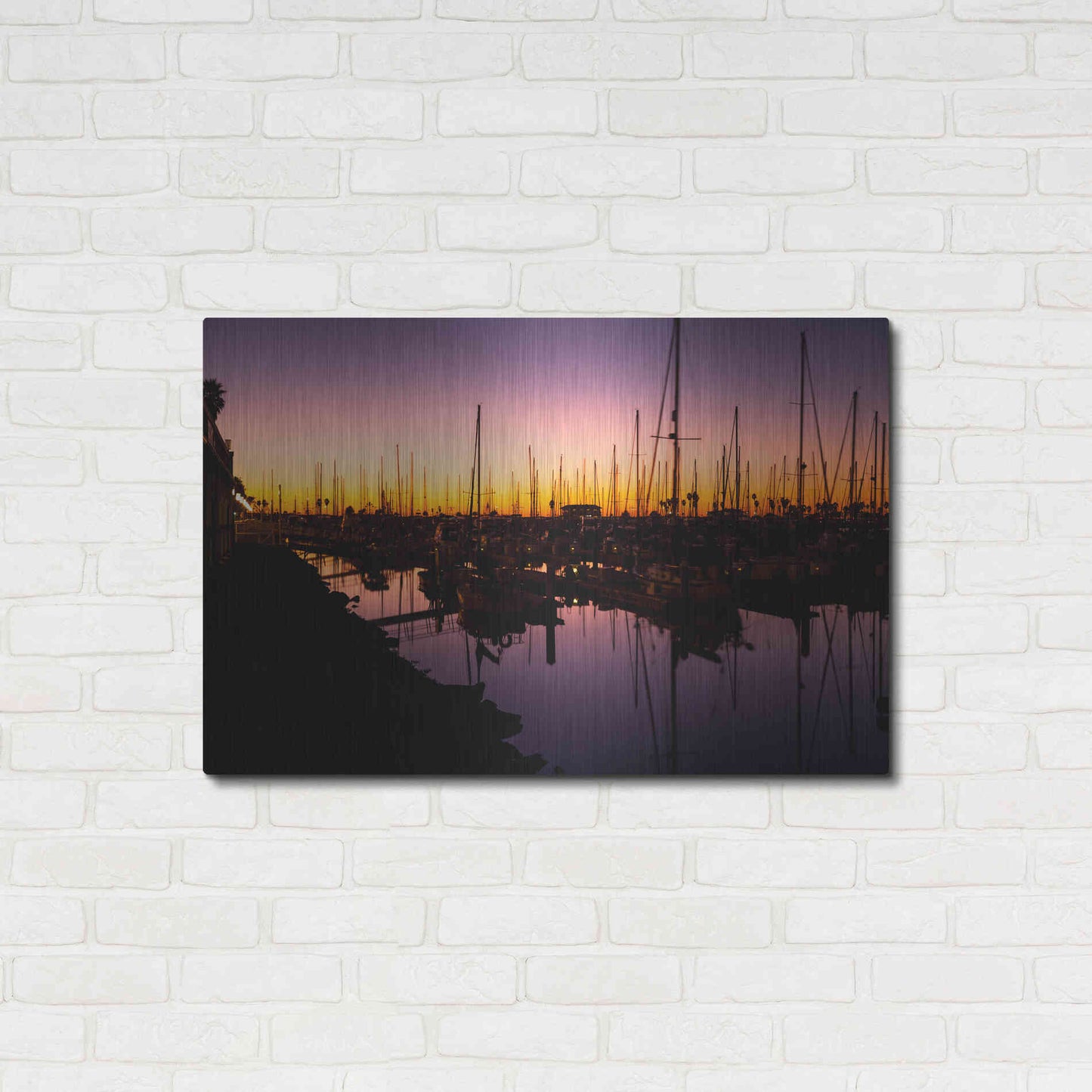 Luxe Metal Art 'Marina Twilight' by Chris Moyer, Metal Wall Art,36x24