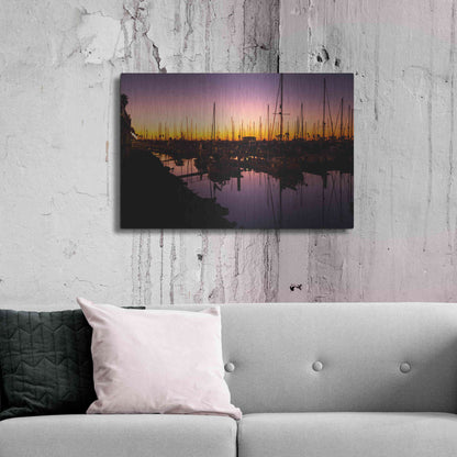 Luxe Metal Art 'Marina Twilight' by Chris Moyer, Metal Wall Art,36x24