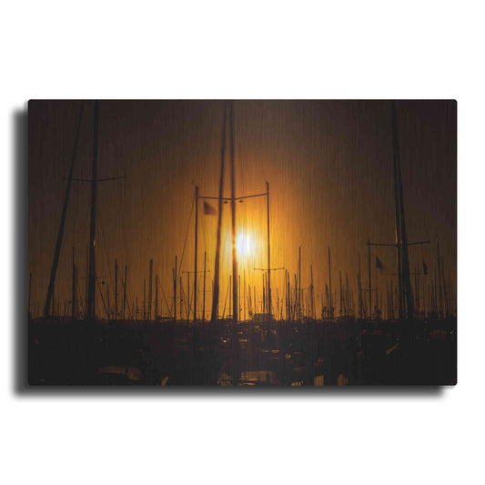 Luxe Metal Art 'Mast Sunset' by Chris Moyer, Metal Wall Art