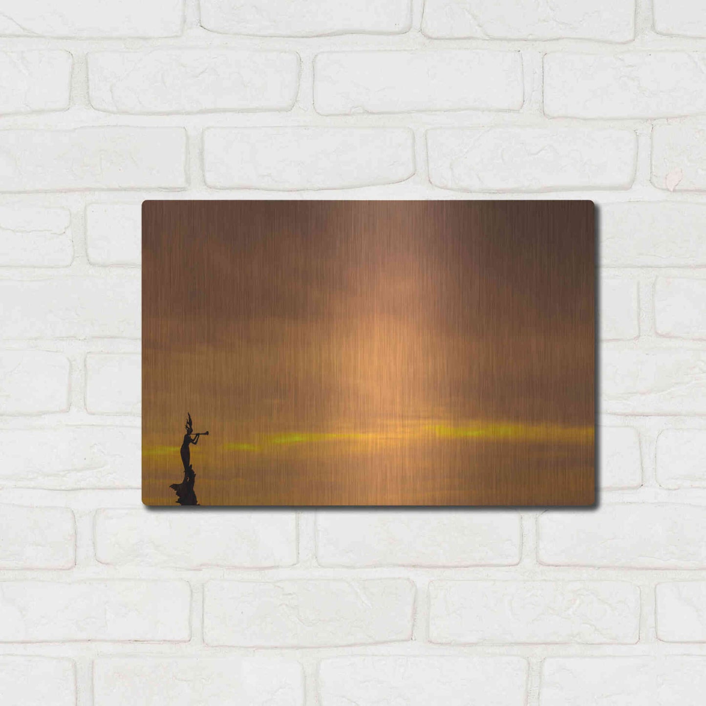 Luxe Metal Art 'Mermaid of the Sky' by Chris Moyer, Metal Wall Art,16x12