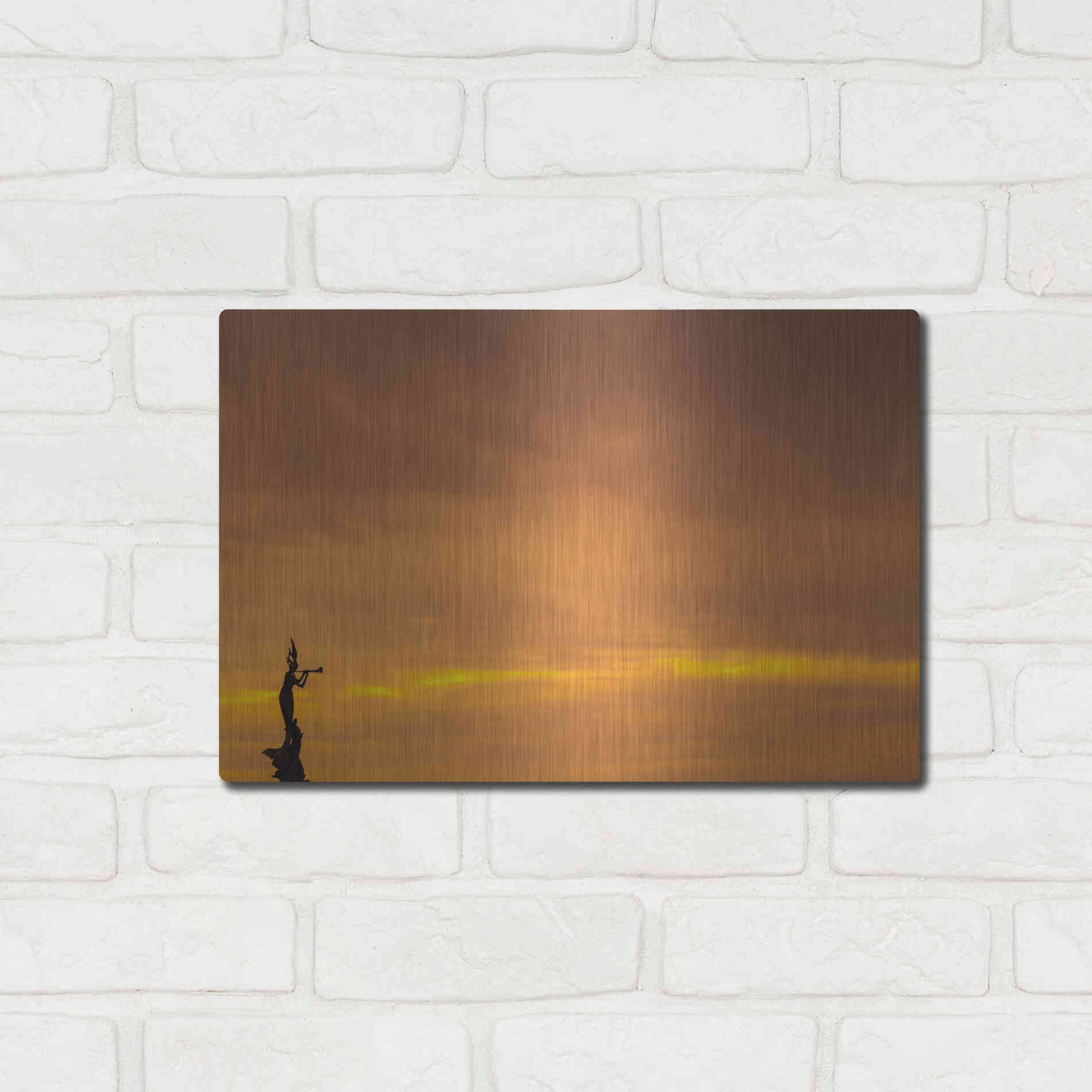 Luxe Metal Art 'Mermaid of the Sky' by Chris Moyer, Metal Wall Art,16x12