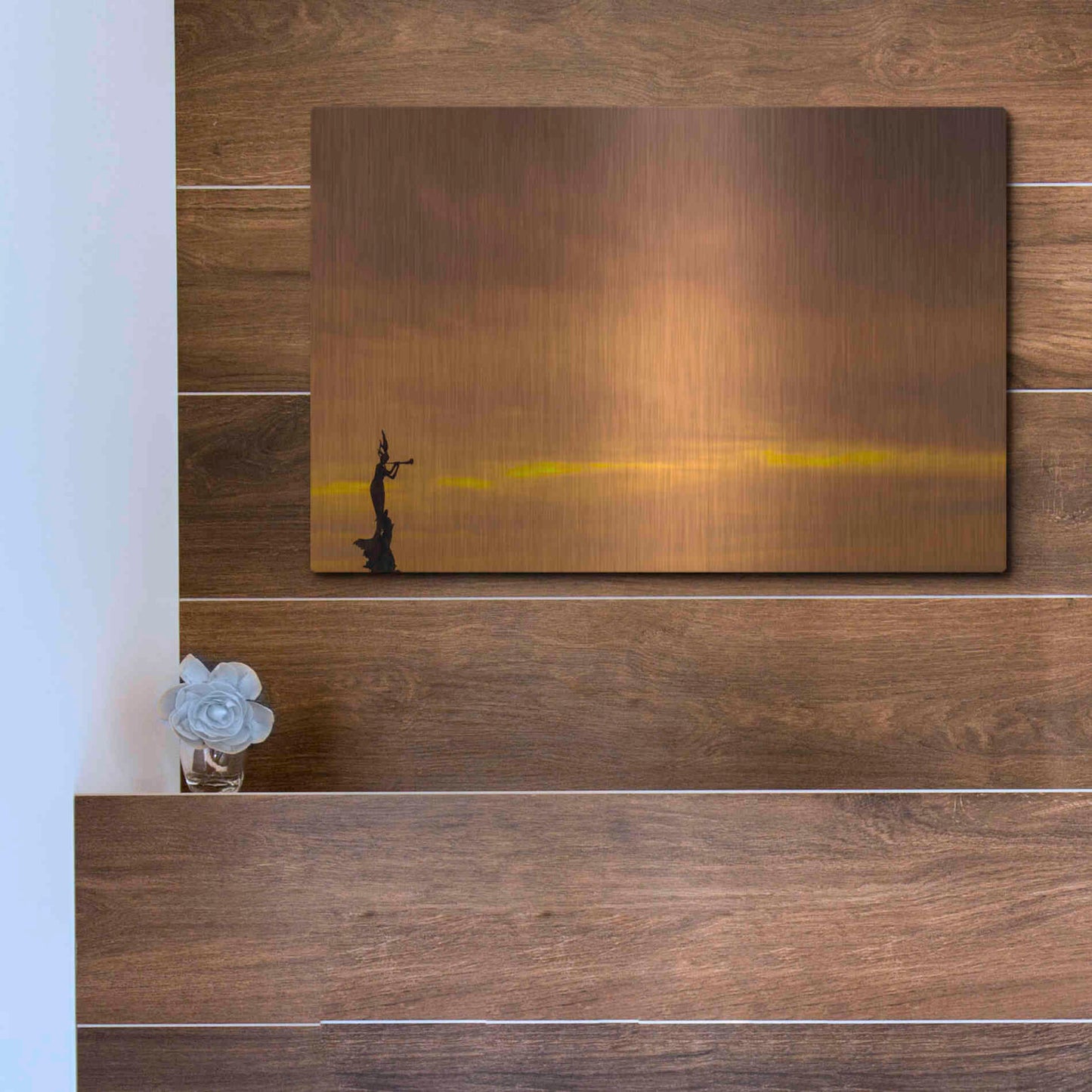 Luxe Metal Art 'Mermaid of the Sky' by Chris Moyer, Metal Wall Art,16x12