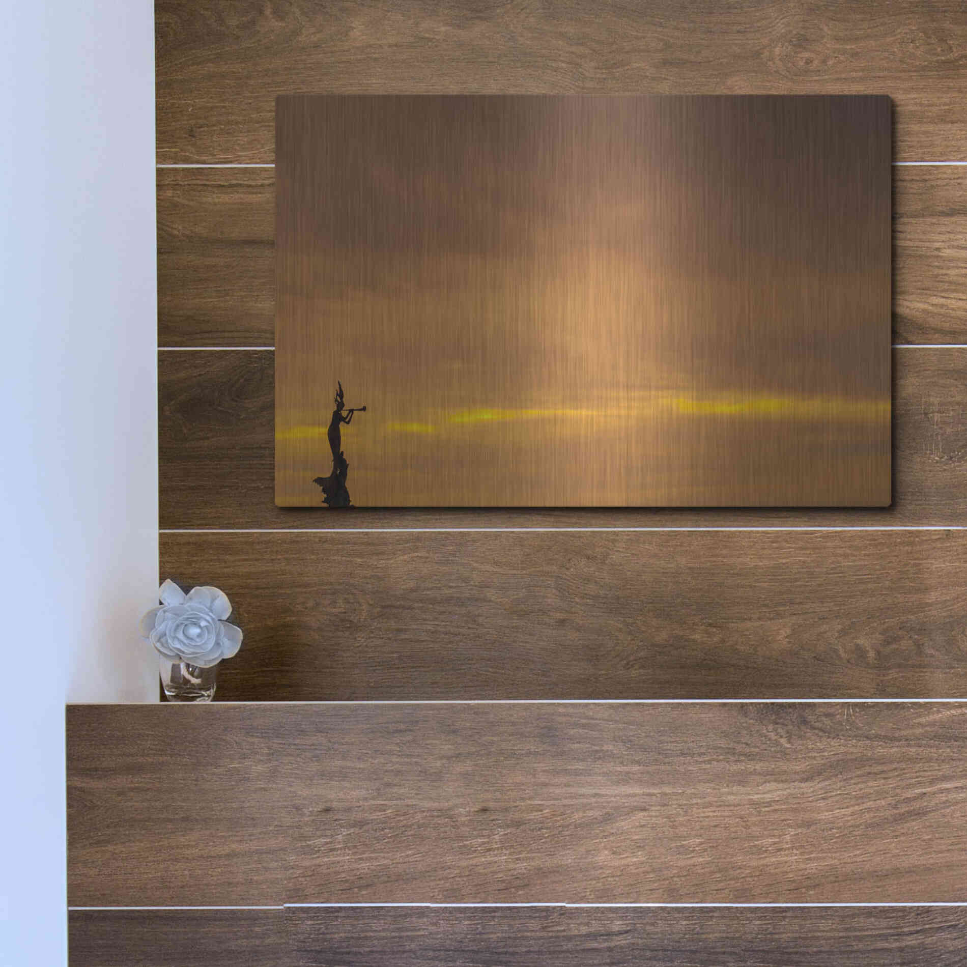 Luxe Metal Art 'Mermaid of the Sky' by Chris Moyer, Metal Wall Art,16x12