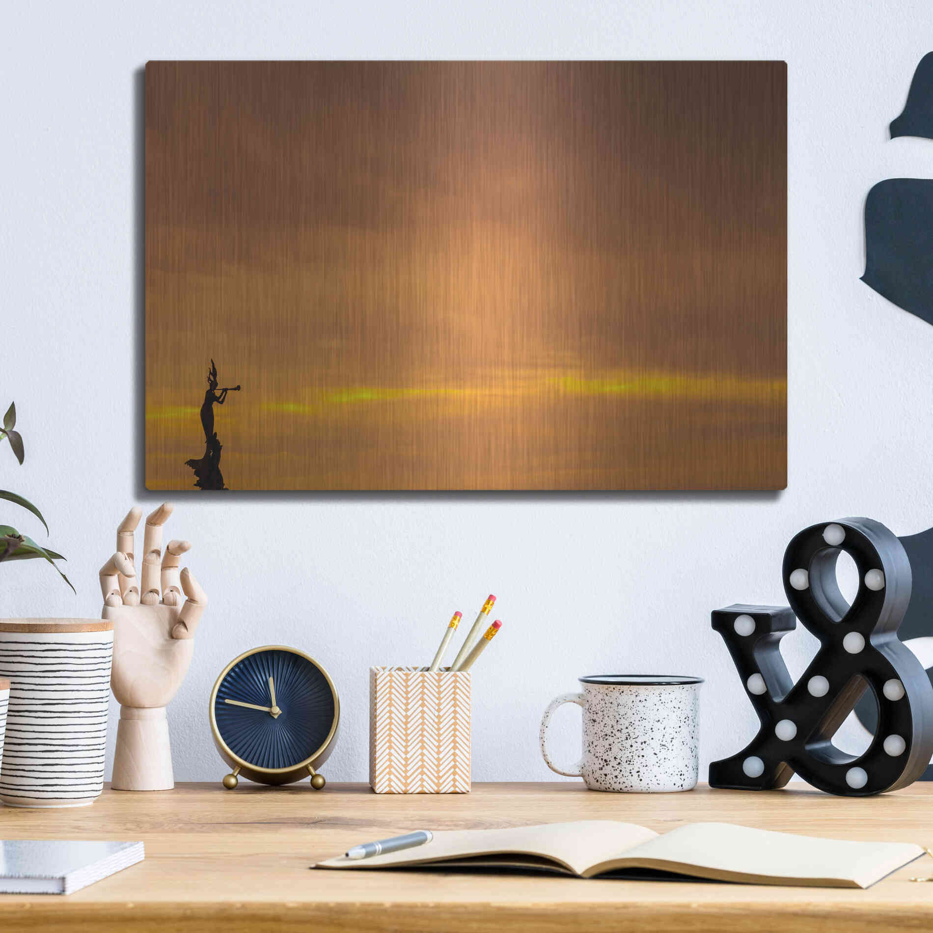 Luxe Metal Art 'Mermaid of the Sky' by Chris Moyer, Metal Wall Art,16x12