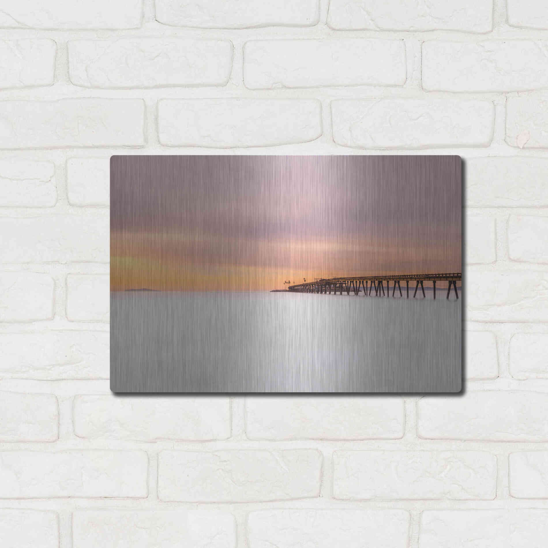 Luxe Metal Art 'Milky Mussel Shoals' by Chris Moyer, Metal Wall Art,16x12