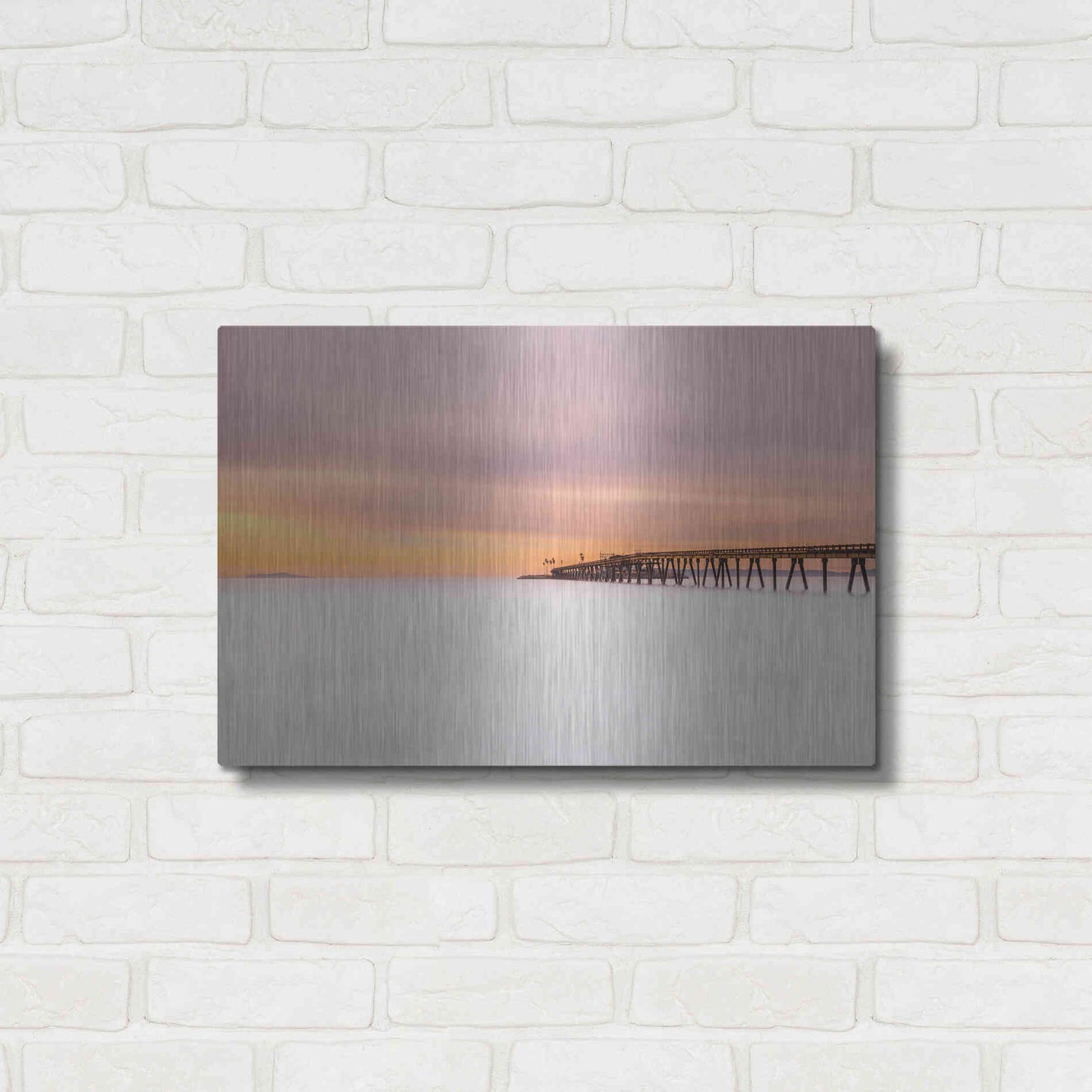 Luxe Metal Art 'Milky Mussel Shoals' by Chris Moyer, Metal Wall Art,24x16