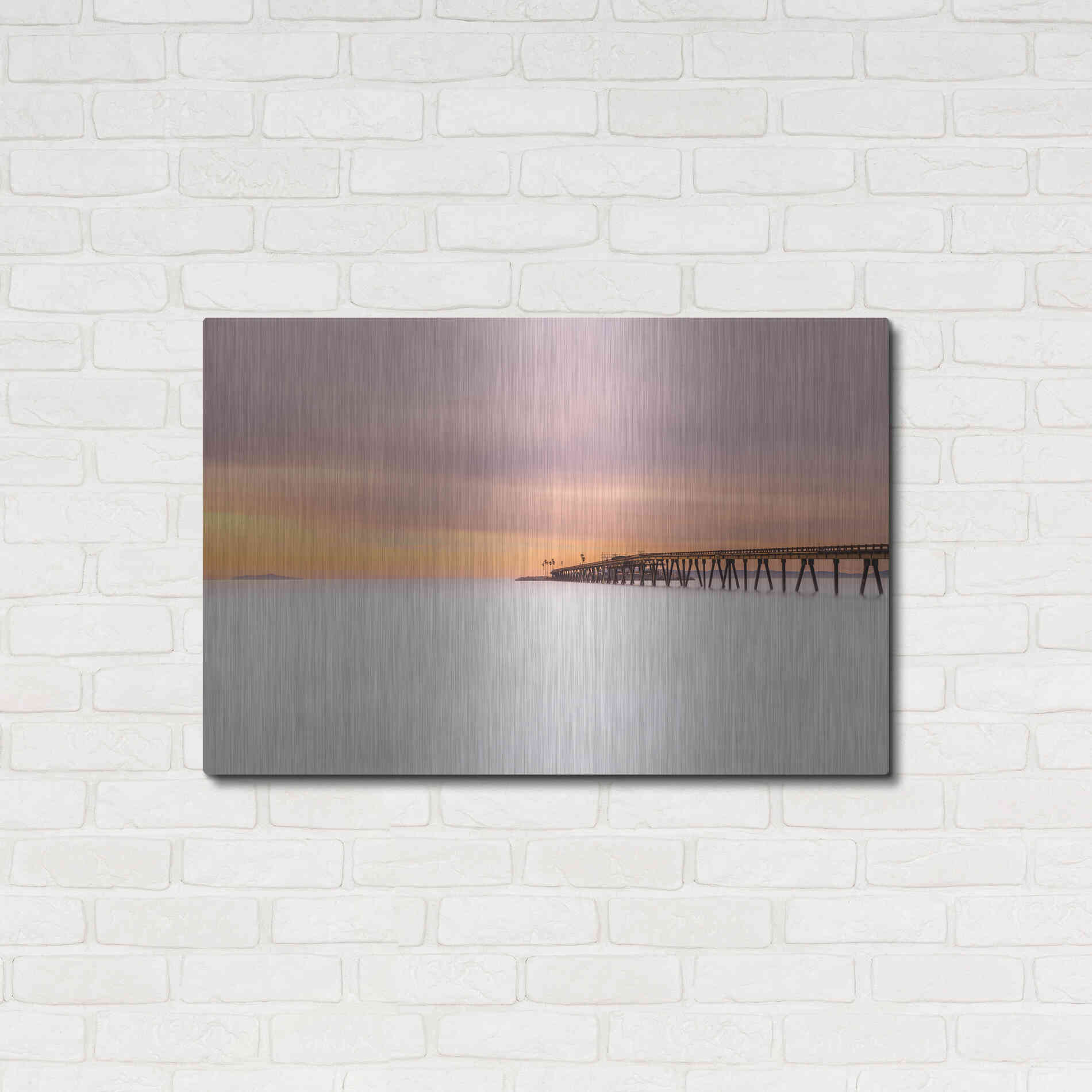 Luxe Metal Art 'Milky Mussel Shoals' by Chris Moyer, Metal Wall Art,36x24