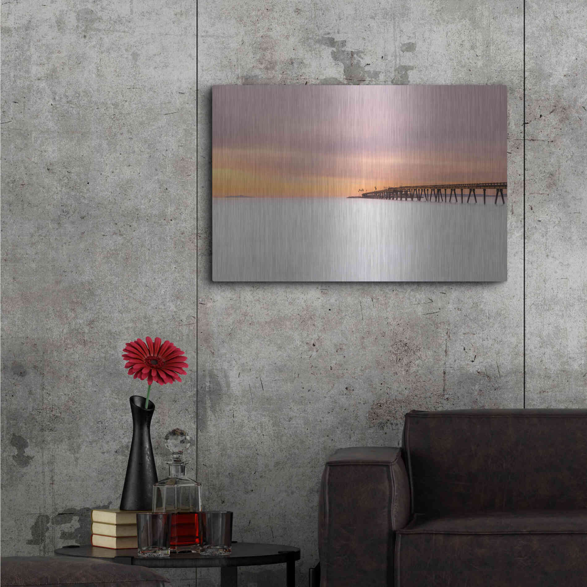 Luxe Metal Art 'Milky Mussel Shoals' by Chris Moyer, Metal Wall Art,36x24