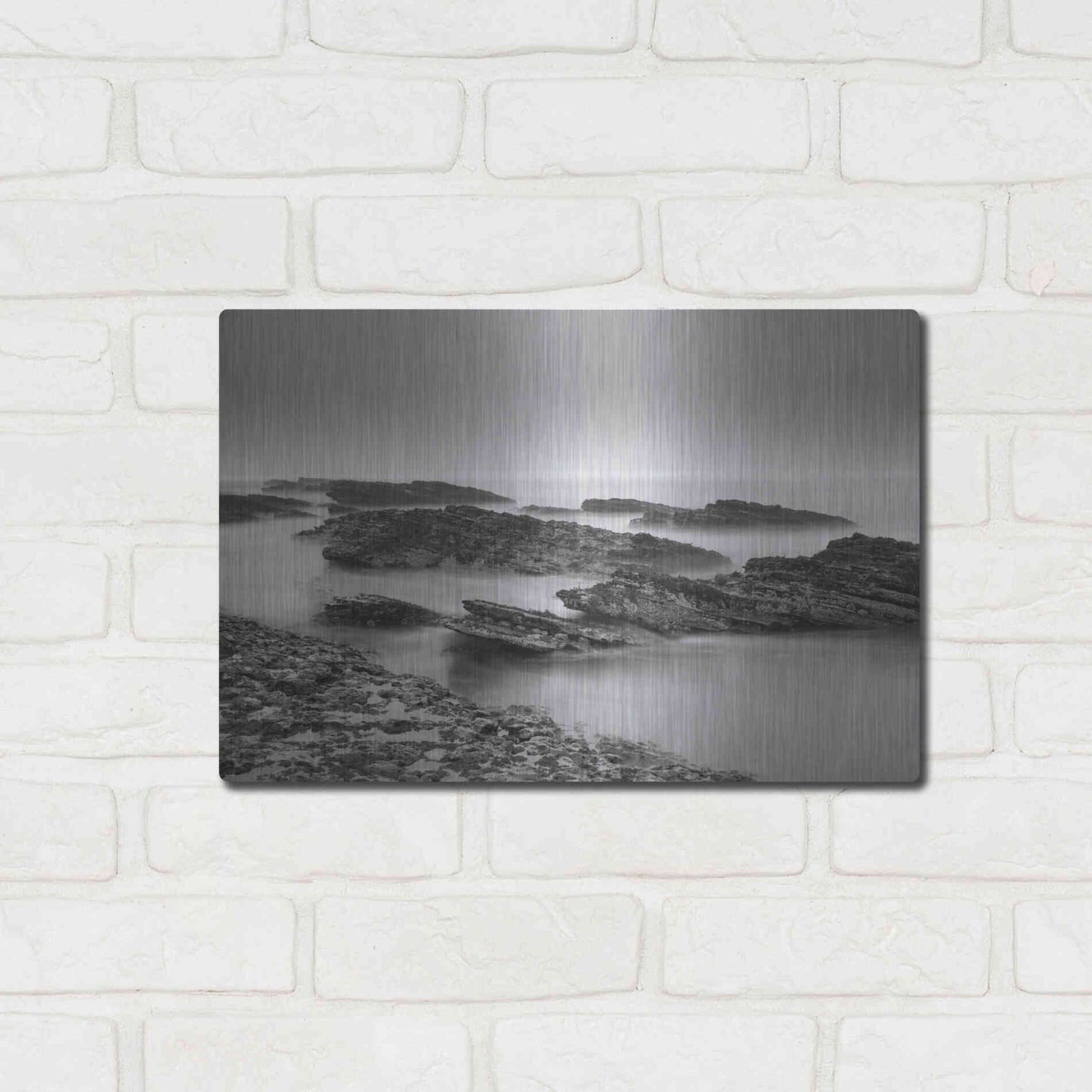 Luxe Metal Art 'Montana de Oro Rocks' by Chris Moyer, Metal Wall Art,16x12