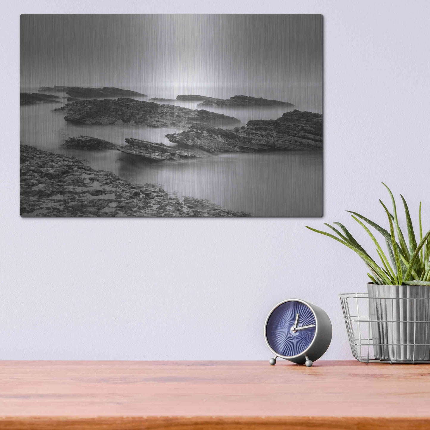 Luxe Metal Art 'Montana de Oro Rocks' by Chris Moyer, Metal Wall Art,16x12