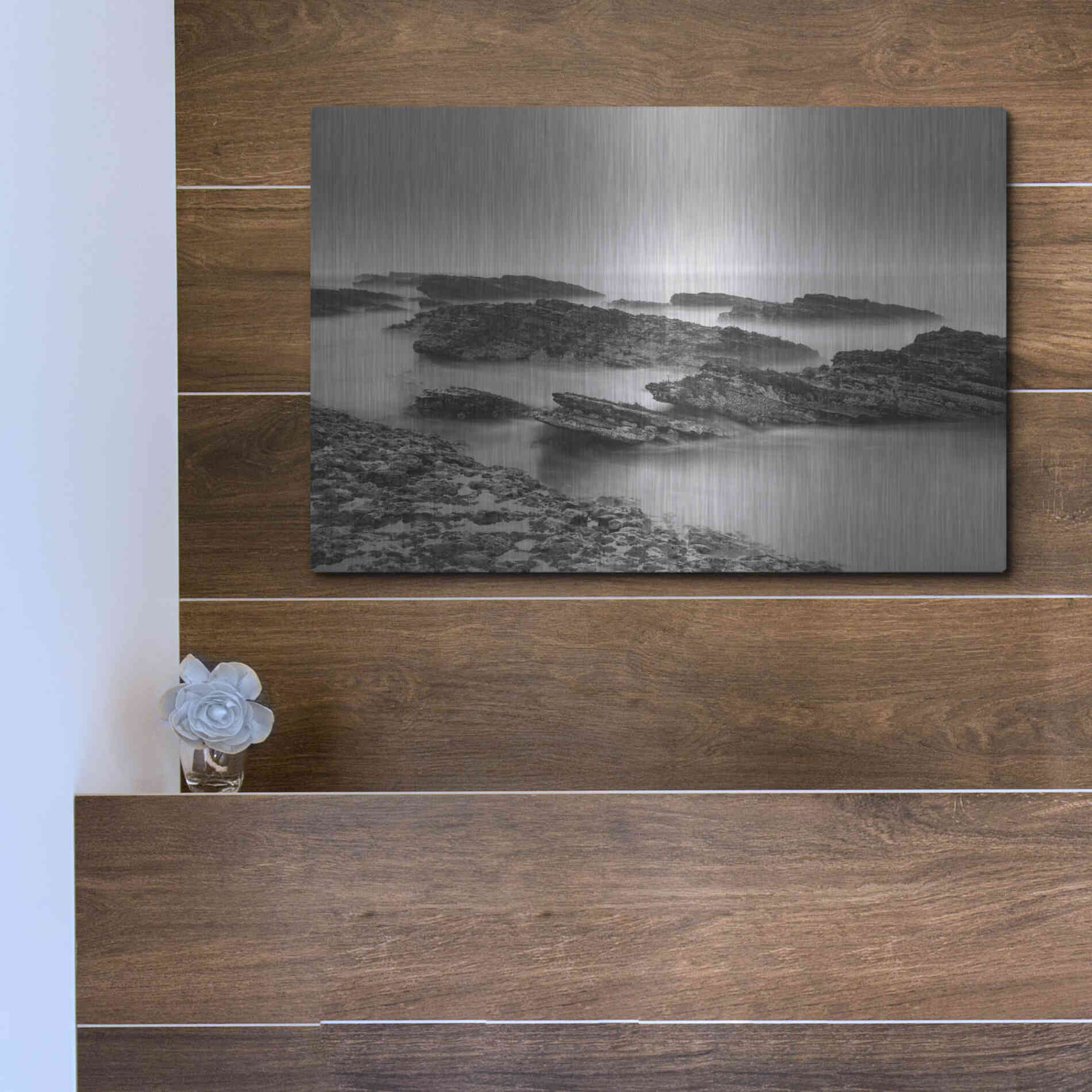 Luxe Metal Art 'Montana de Oro Rocks' by Chris Moyer, Metal Wall Art,16x12