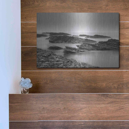 Luxe Metal Art 'Montana de Oro Rocks' by Chris Moyer, Metal Wall Art,16x12