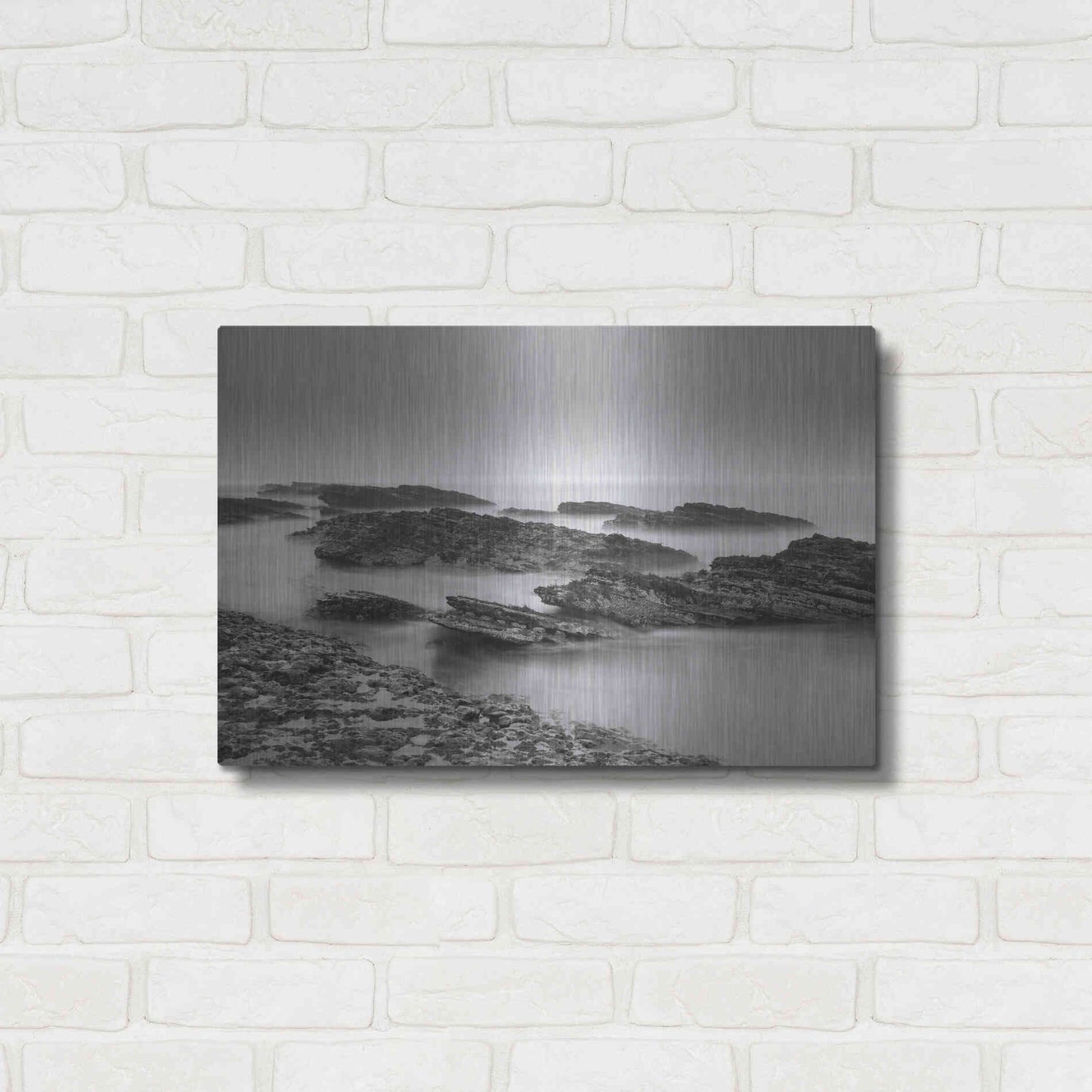 Luxe Metal Art 'Montana de Oro Rocks' by Chris Moyer, Metal Wall Art,24x16