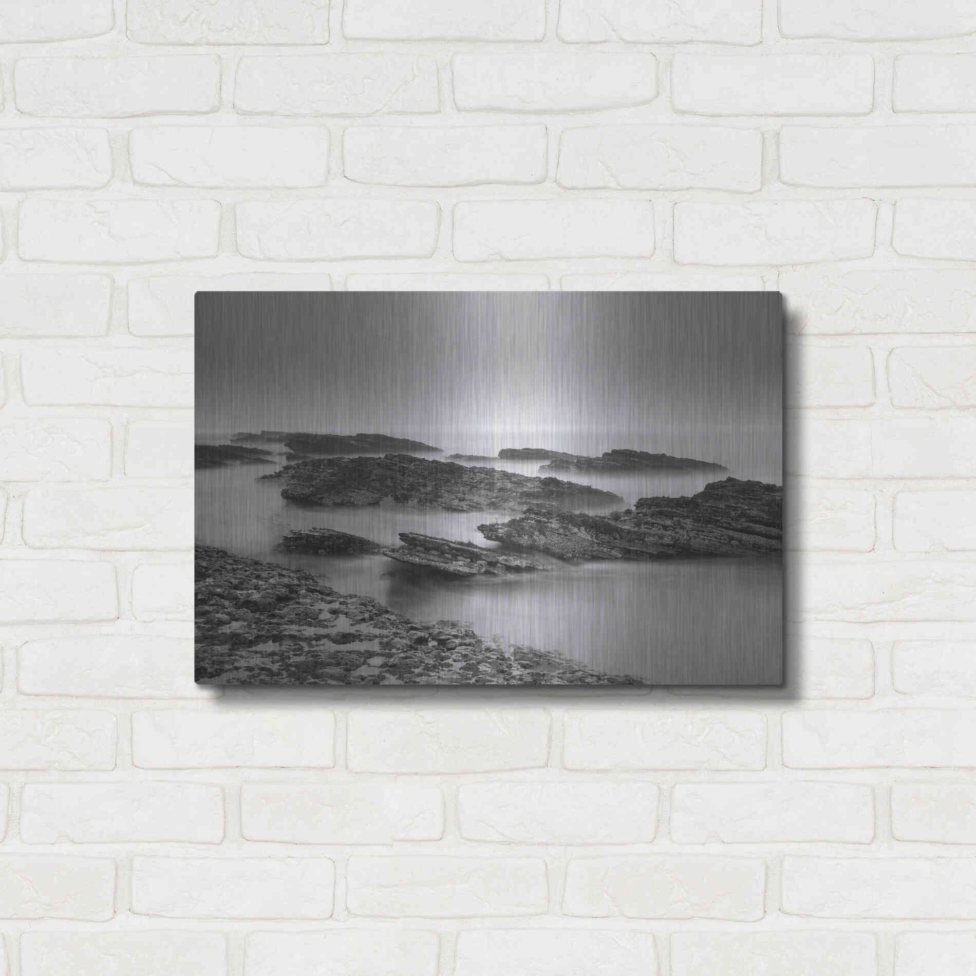 Luxe Metal Art 'Montana de Oro Rocks' by Chris Moyer, Metal Wall Art,24x16