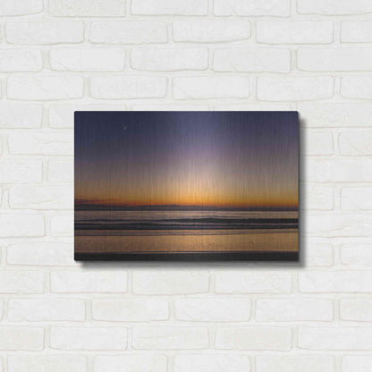 Luxe Metal Art 'Moonrise Sunset' by Chris Moyer, Metal Wall Art,24x16