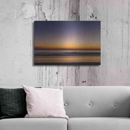 Luxe Metal Art 'Moonrise Sunset' by Chris Moyer, Metal Wall Art,36x24