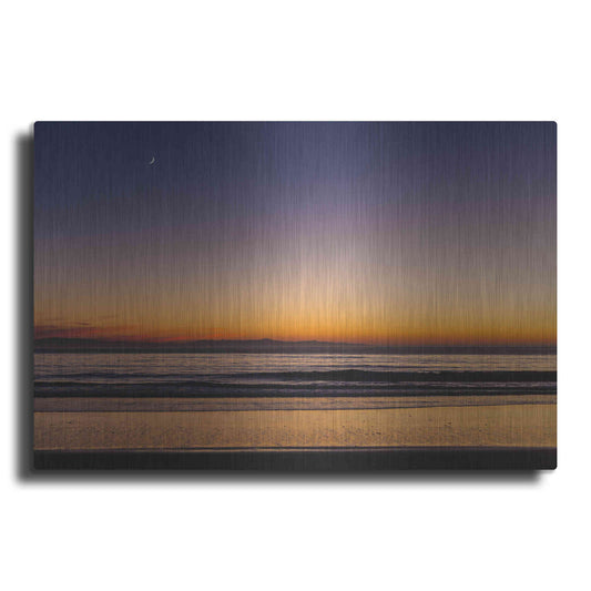 Luxe Metal Art 'Moonrise Sunset' by Chris Moyer, Metal Wall Art