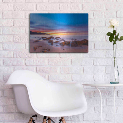 Luxe Metal Art 'Mussel Shoals Morning' by Chris Moyer, Metal Wall Art,24x16