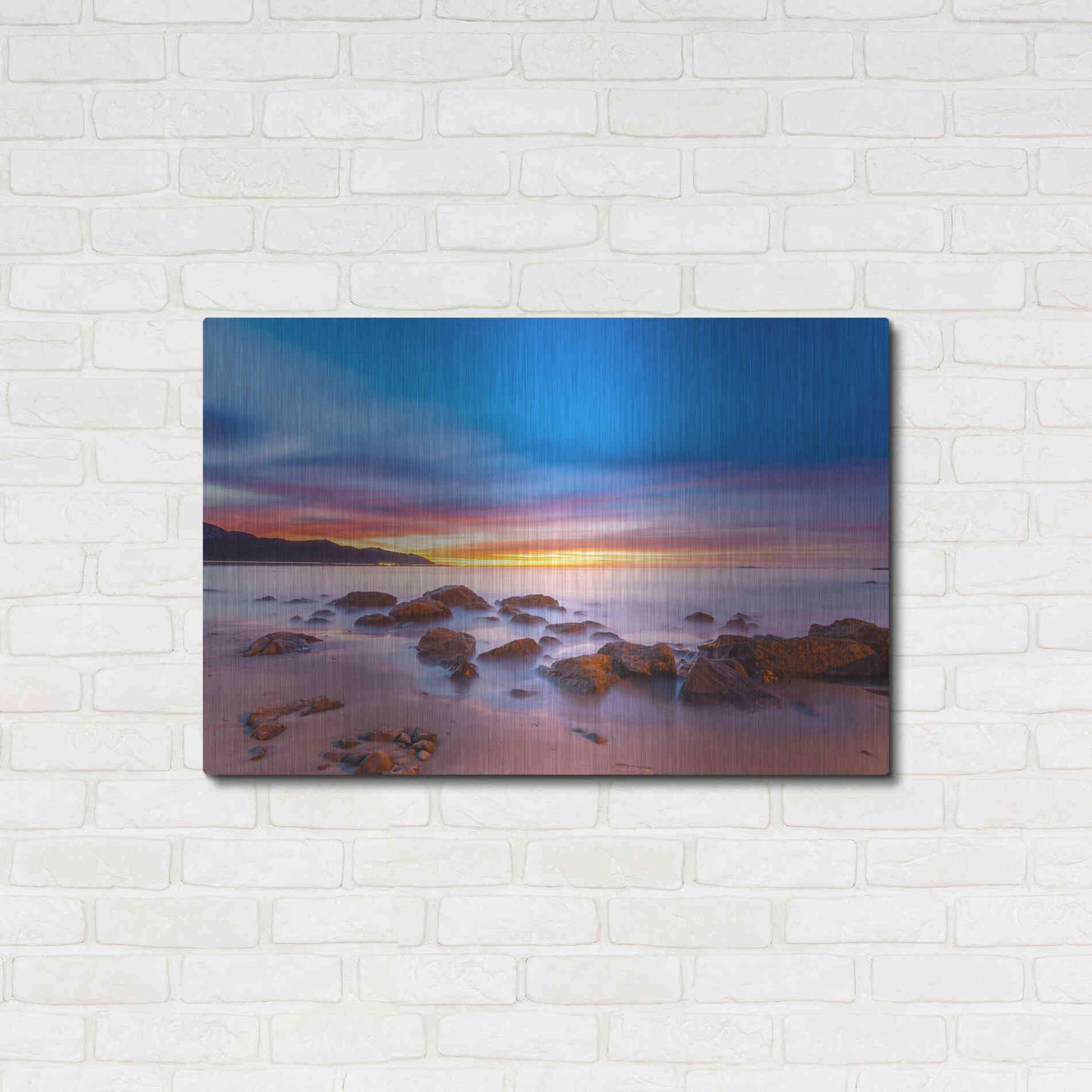 Luxe Metal Art 'Mussel Shoals Morning' by Chris Moyer, Metal Wall Art,36x24